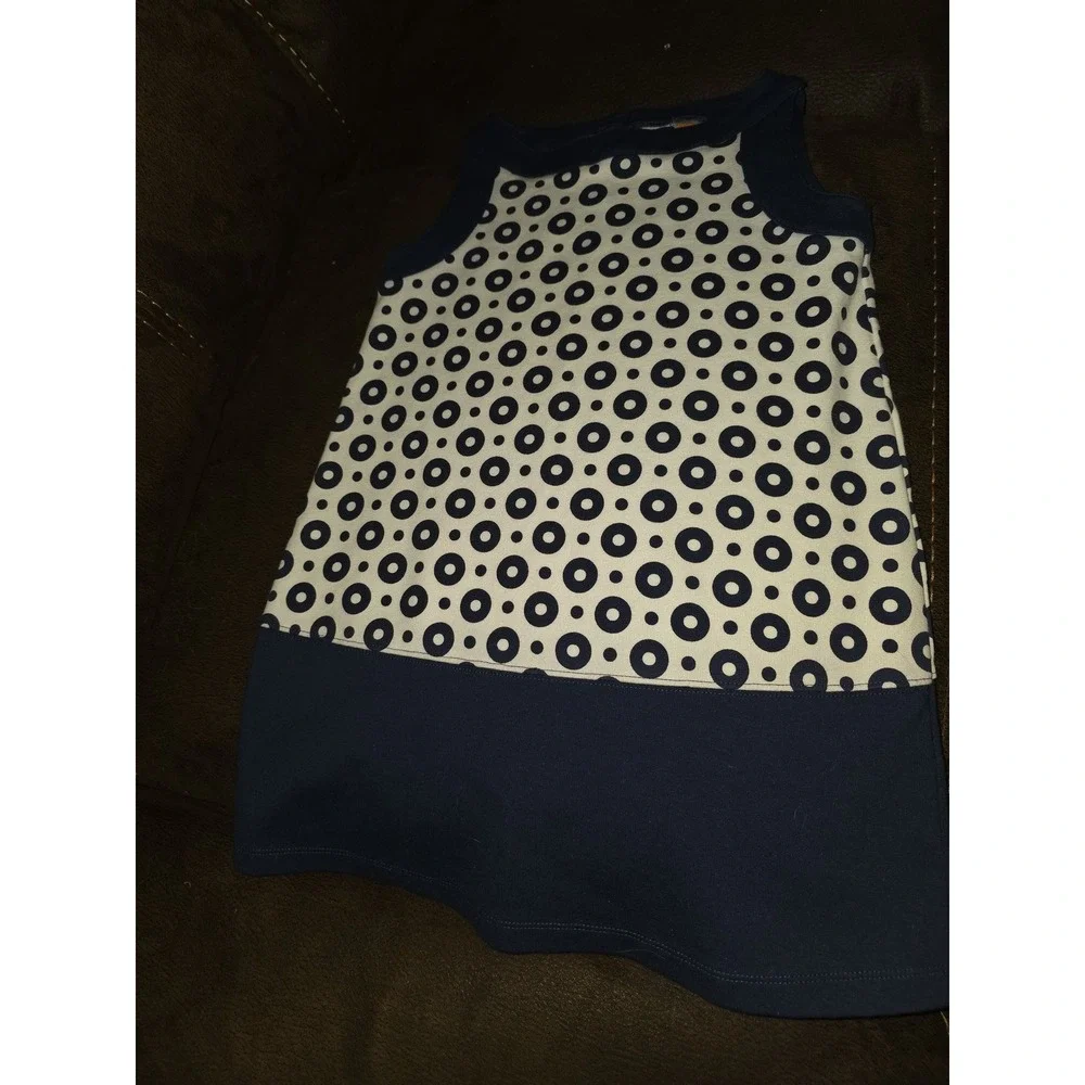 Gymboree parisian afternoon navy white dress size 6